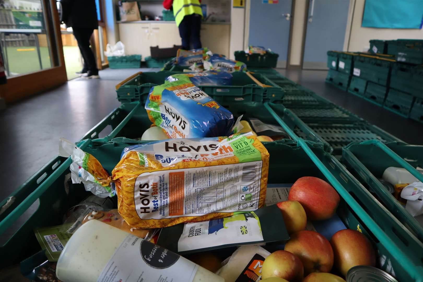 Some of the food ready to be collected from the Kent Community Pantry at Seashells children and families centre in Rose Street, Sheerness