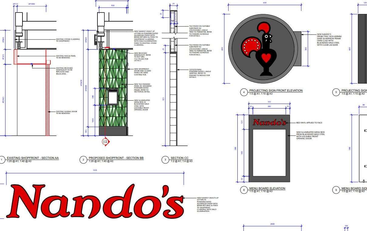 Proposed Nandos signage in Tunbridge Wells. Picture: Planning portal