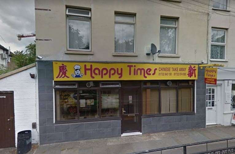 Happy Times Chinese takeaway in London Road, Larkfield. Picture: Google