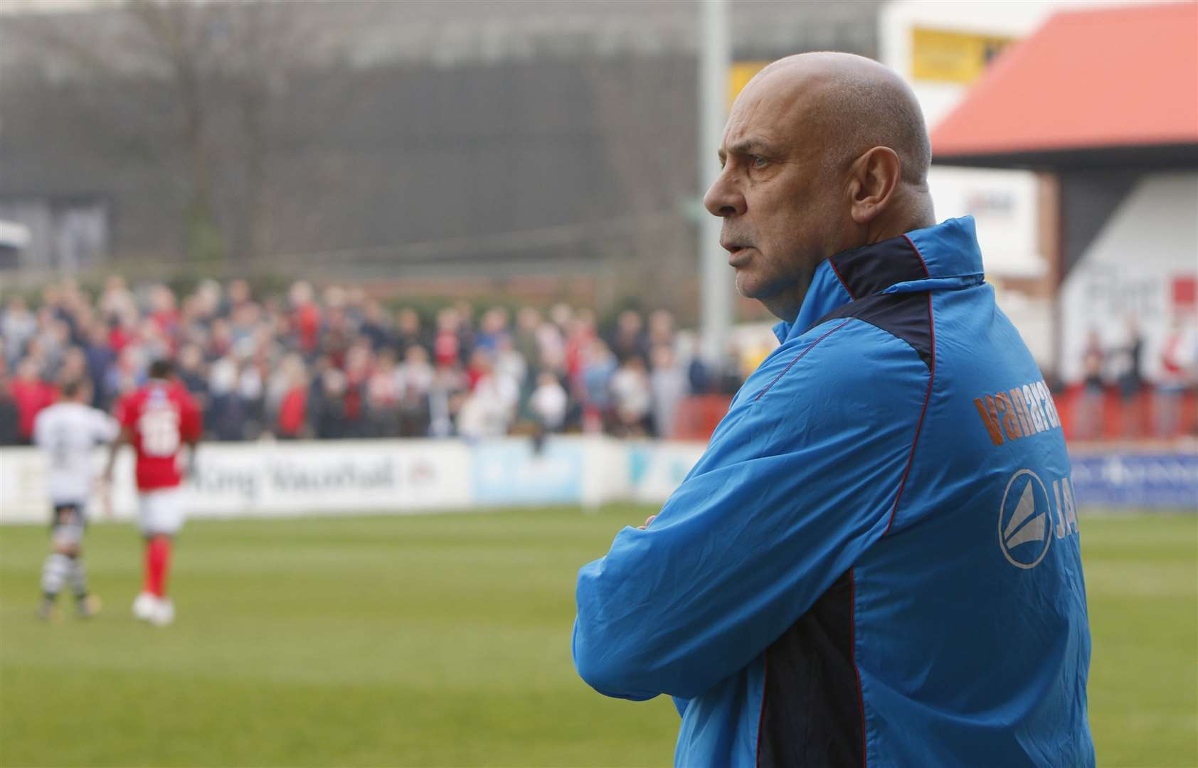 Ebbsfleet boss Garry Hill on the touchline against Wrexham Picture: Andy Jones