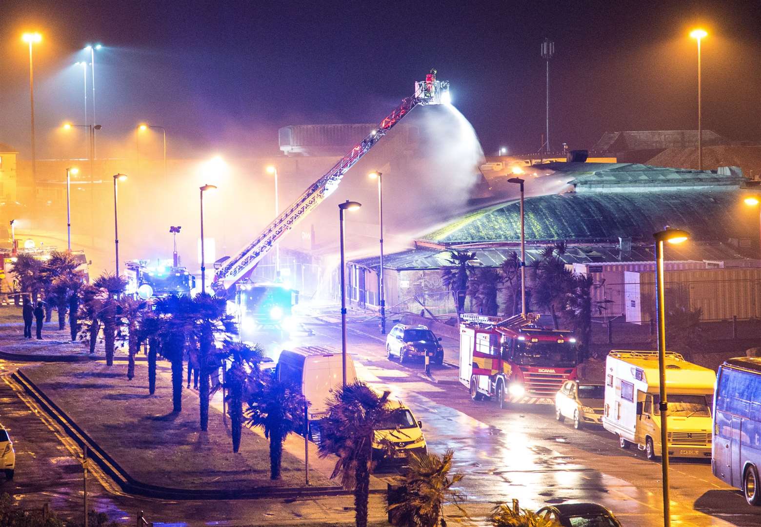 Folkestone photographer Dan Desborough captured images of the Onyx fire at its height on March 8, 2016