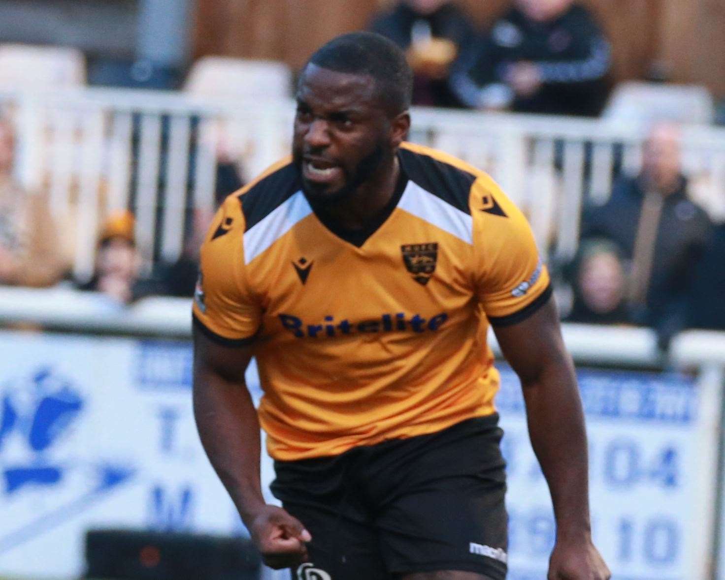 Ibby Akanbi scored twice in the win at Havant Picture: John Westhrop