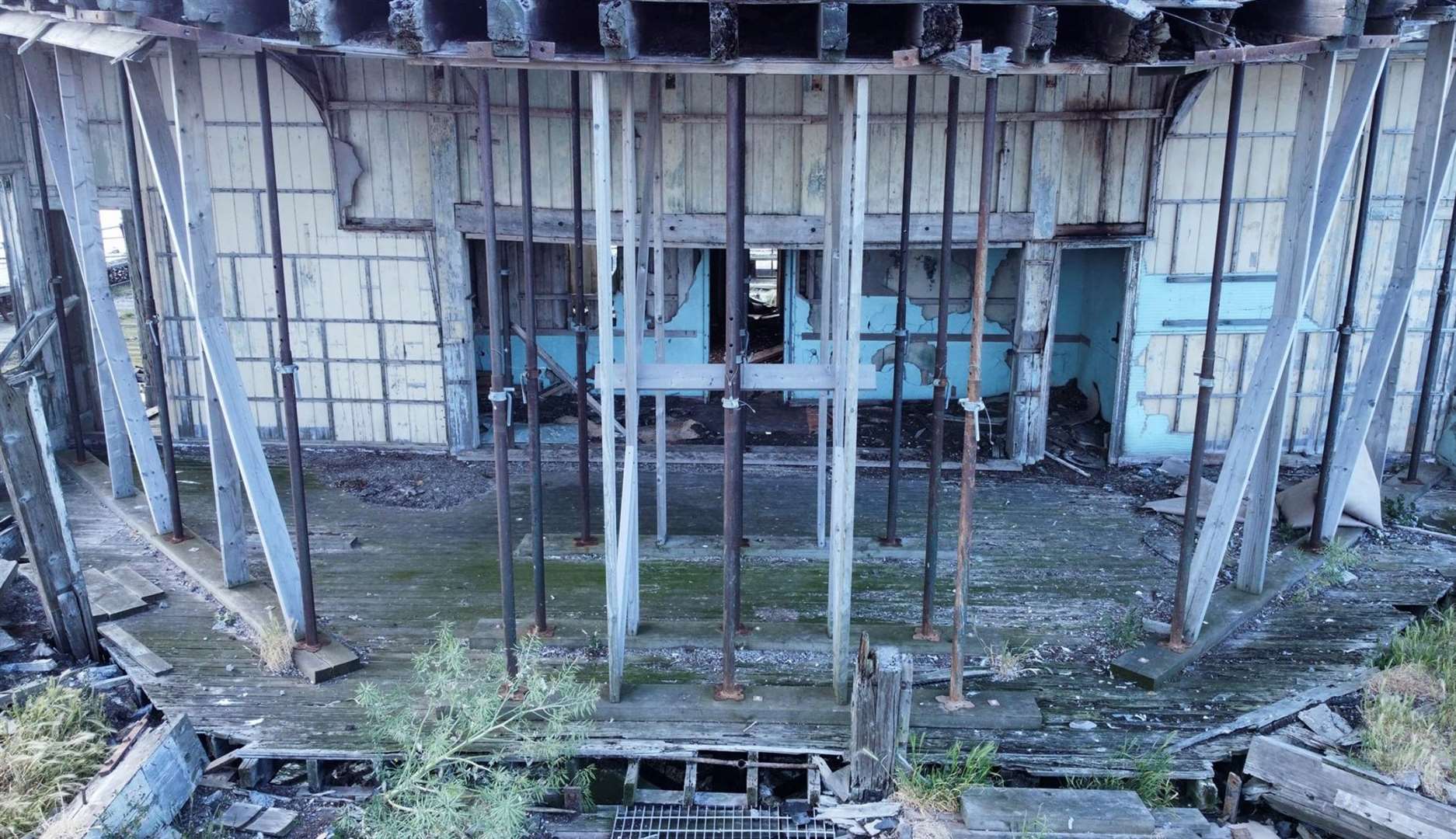 Herne Bay pier head is in a state of decay. Picture: Andrew Martinez Piggott