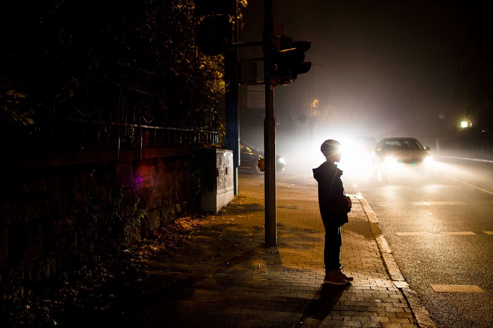 Children become harder to see when the clocks change and mornings and evenings are darker. Image: iStock.