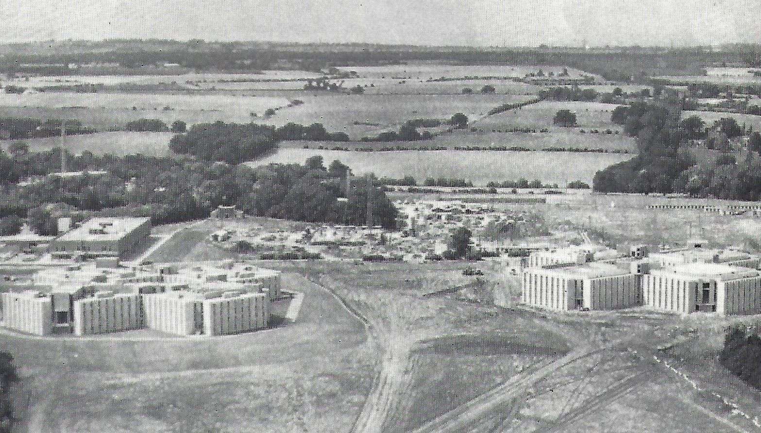 The Elliot and Rutherford Colleges nearing completion at the University of Kent at Canterbury