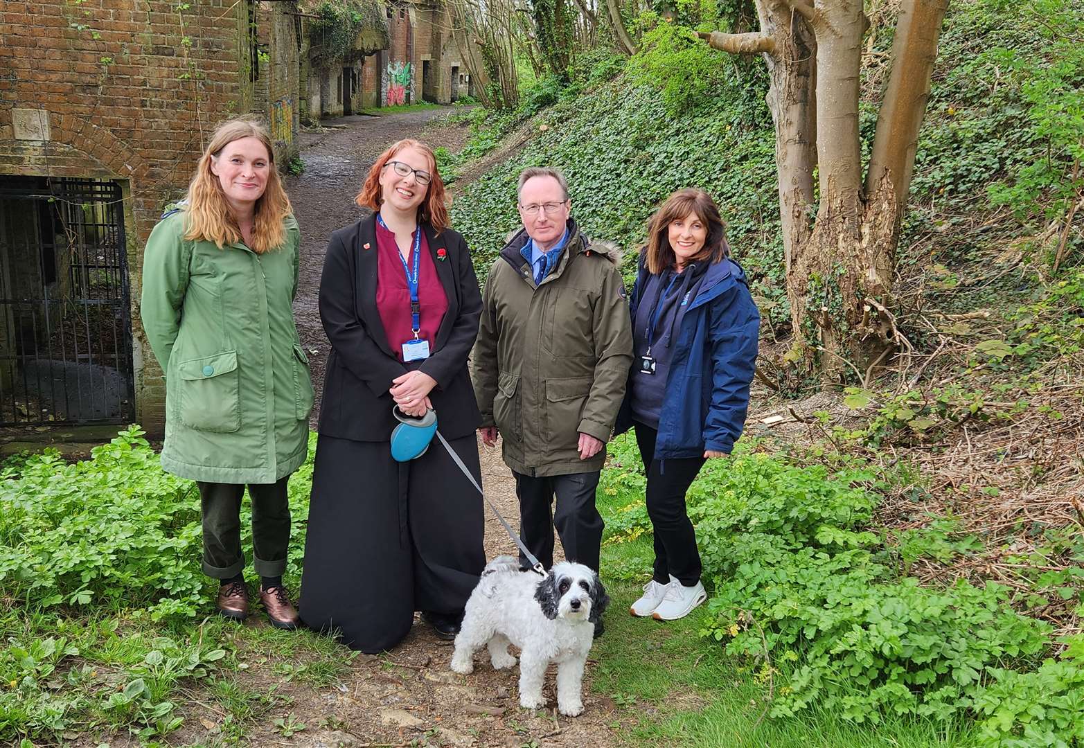 From left: Alice Brockway of Historic England; Cllr Charlotte Zosseder; Jon Iveson, DDC head of museums and tourism and Jayne Miles, DDC strategic place, tourism and town centre manager. Picture: Dover District Council