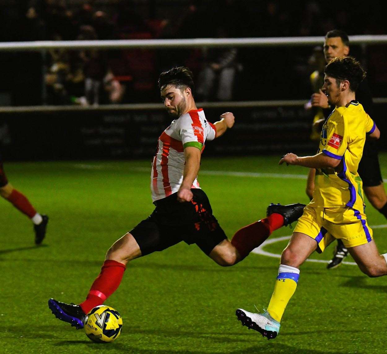 Captain Richie Hamill gets Sheppey United's second with a long-range lob. Picture: Marc Richards