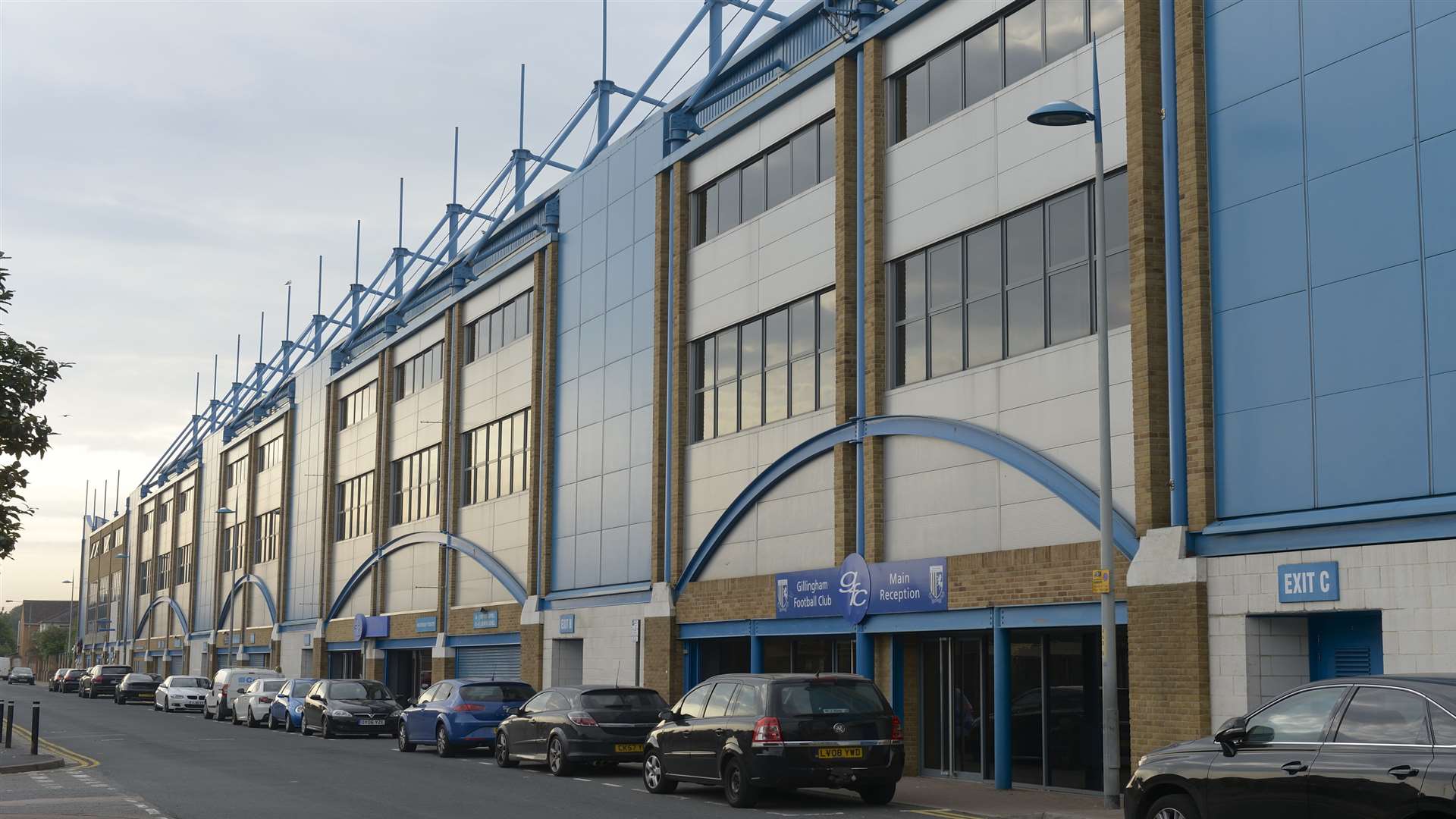 Priestfield Stadium in Redfern Avenue, Gillingham