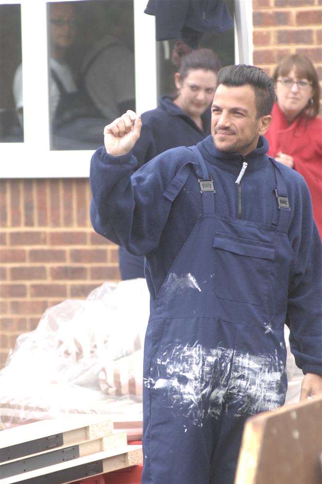 Peter Andre filming in Faversham