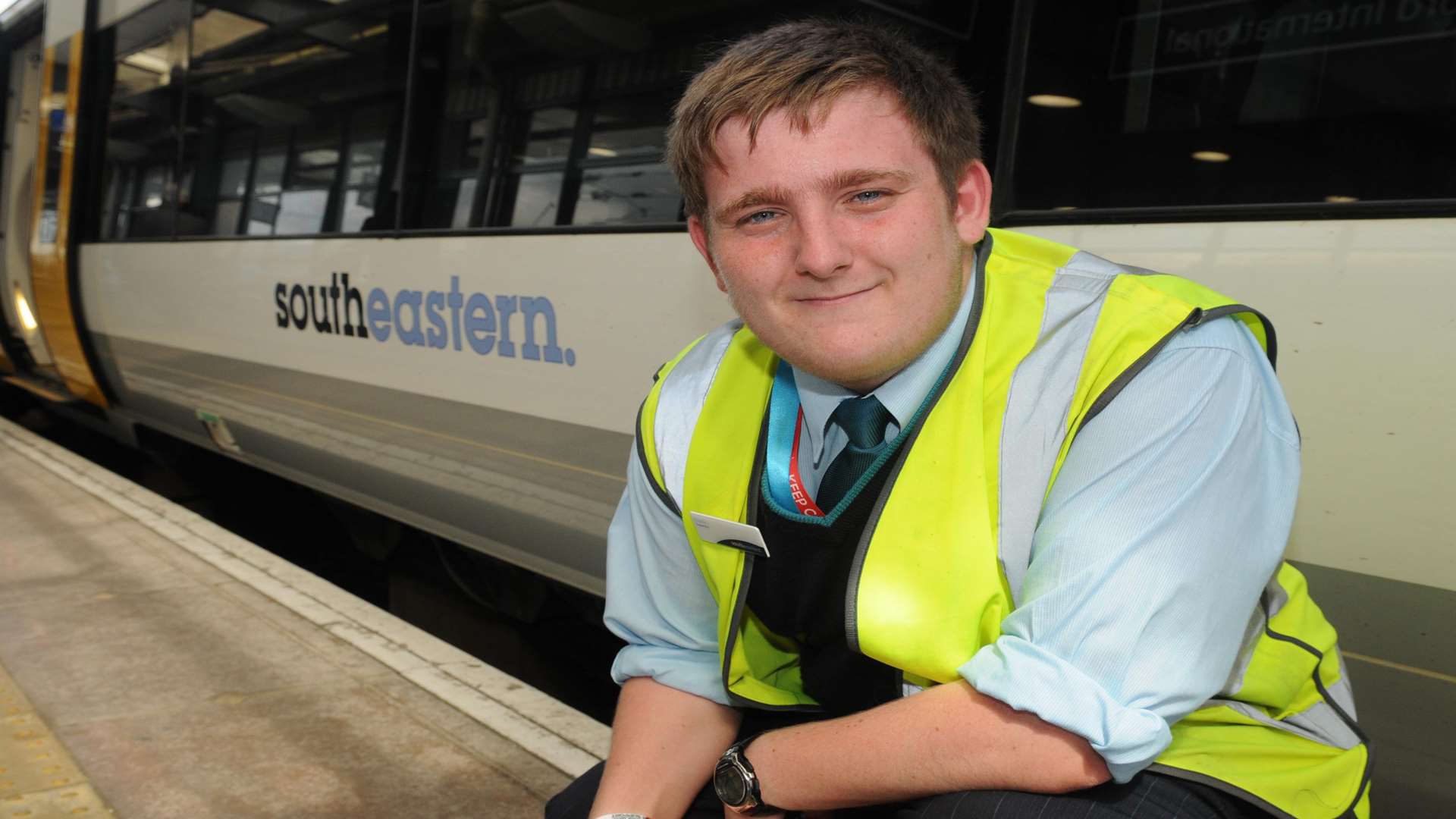 Southeastern platform worker Charles White at Ashford International Station