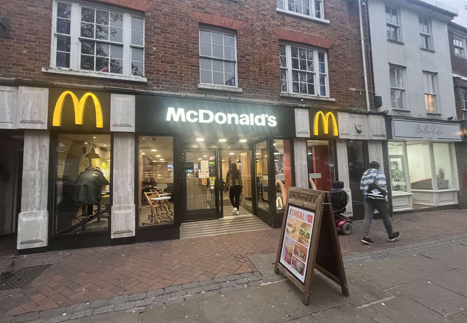 Police arrested Brendan Hackett after a disturbance at McDonald's in Ashford town centre