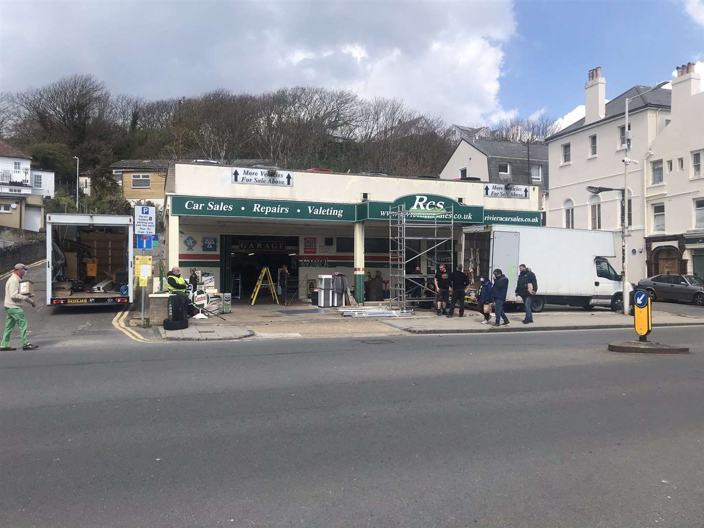 A garage in Sandgate has been given a vintage makeover. Photo: Ian Everley