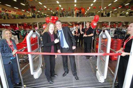 Tiffany Potter was chosen to cut the ribbon