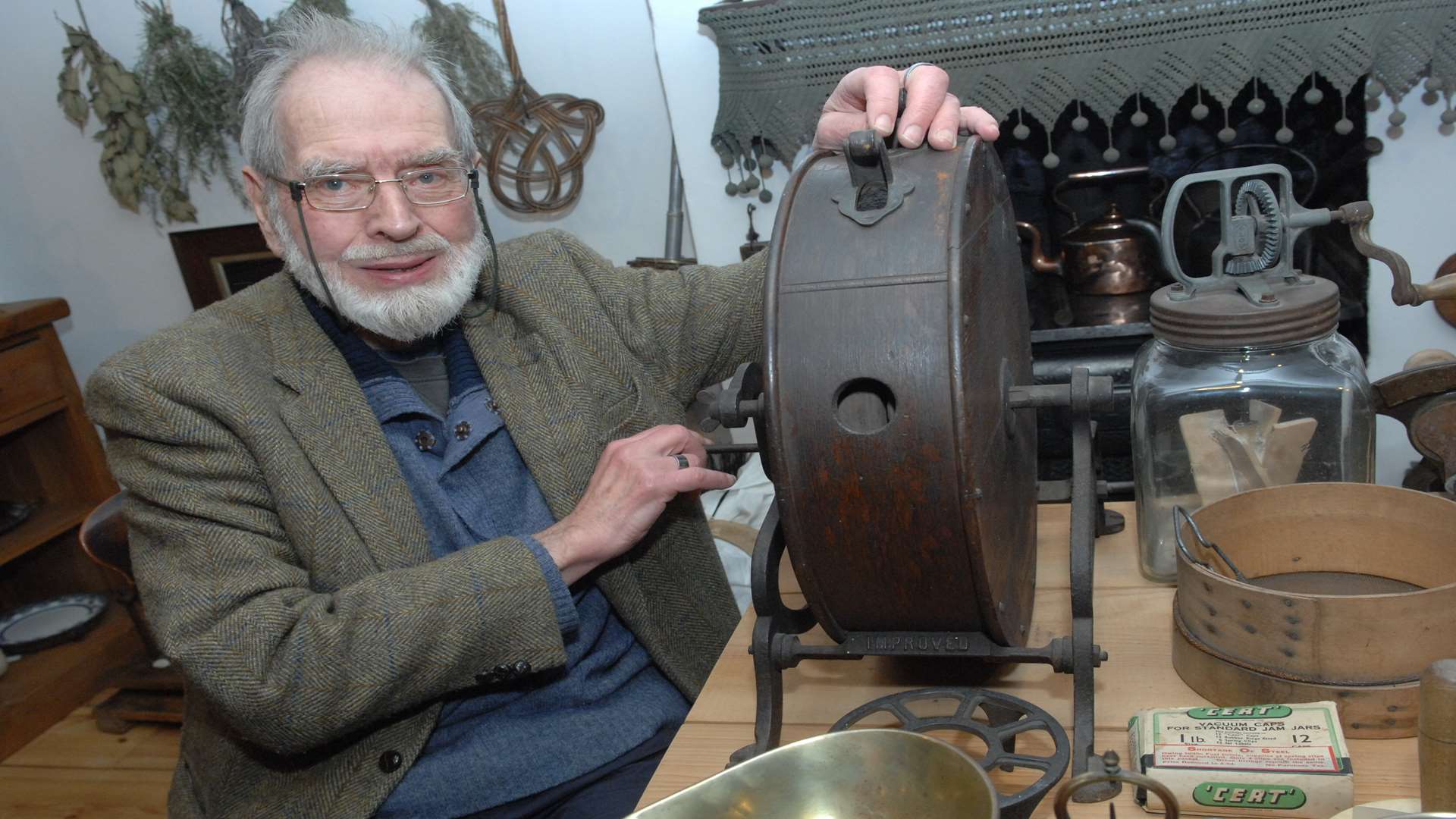 Arthur in the Fleur de Lis Heritage Centre where he spent a lot of his time.