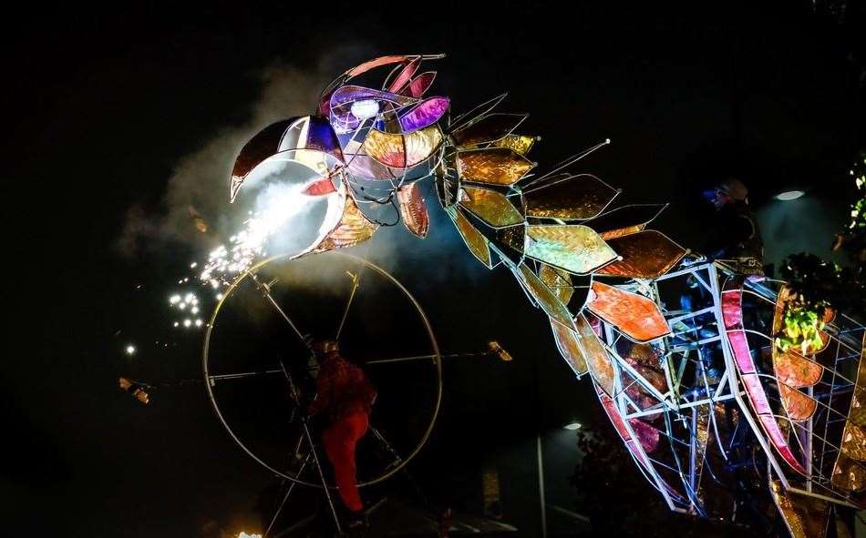 This year’s lantern carnival will be led by a giant firebird. Picture: Emergency Exit Arts