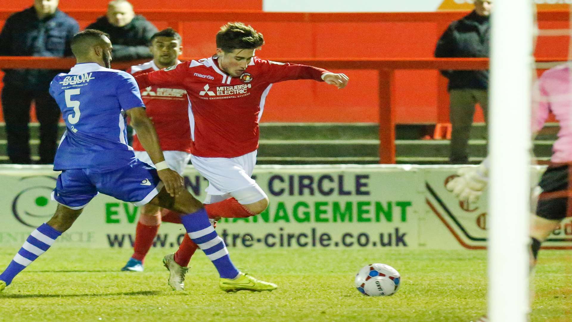 Sean Shields in action for Ebbsfleet against Staines last season Picture: Matthew Walker