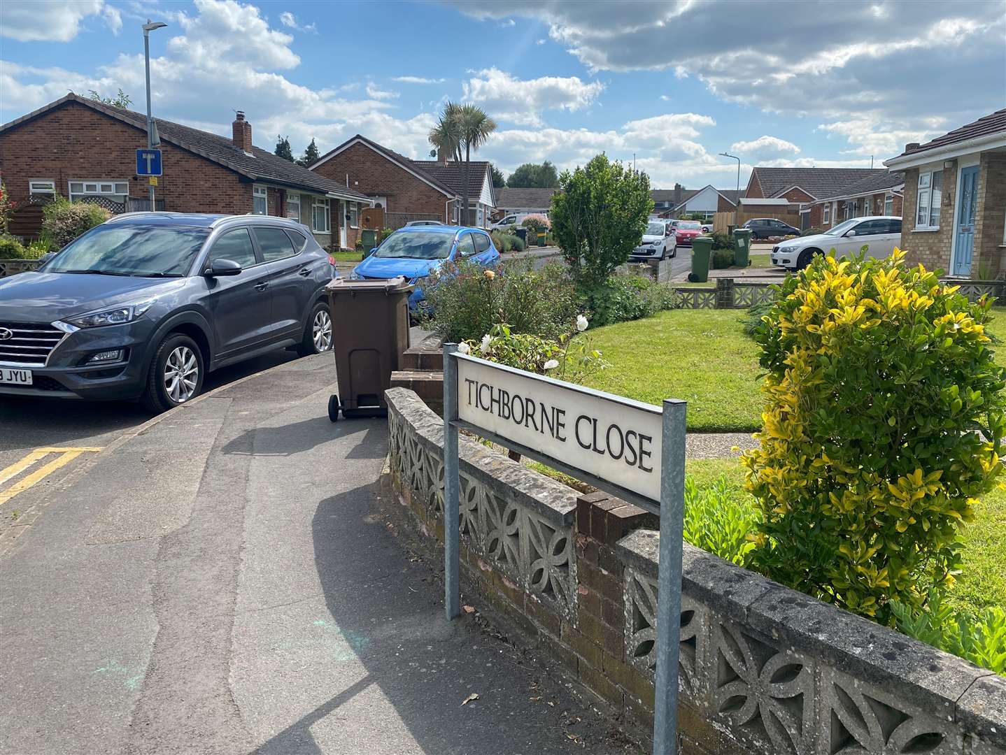 Car parked in Tichborne Close