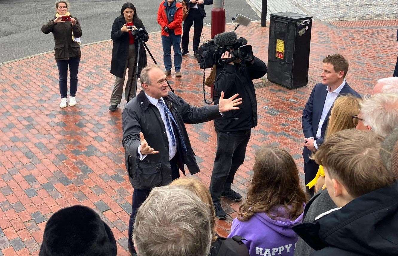 Lib Dem leader Ed Davey in Tunbridge Wells. Picture Simon Finlay