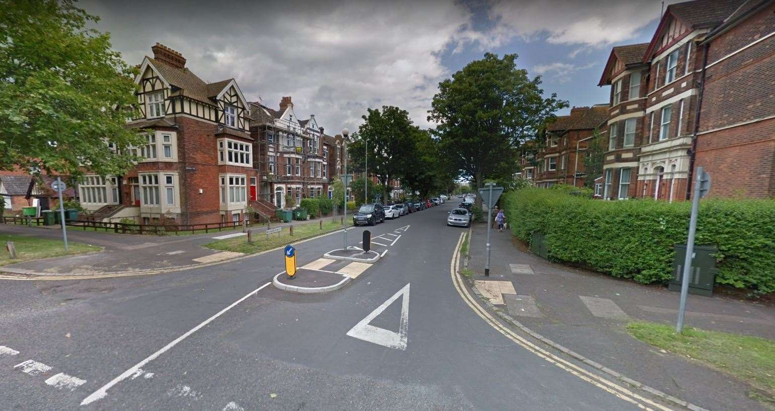 Police found a blade and wraps of cocaine during a search of a vehicle in Bouverie Road West, Folkestone. Picture: Google