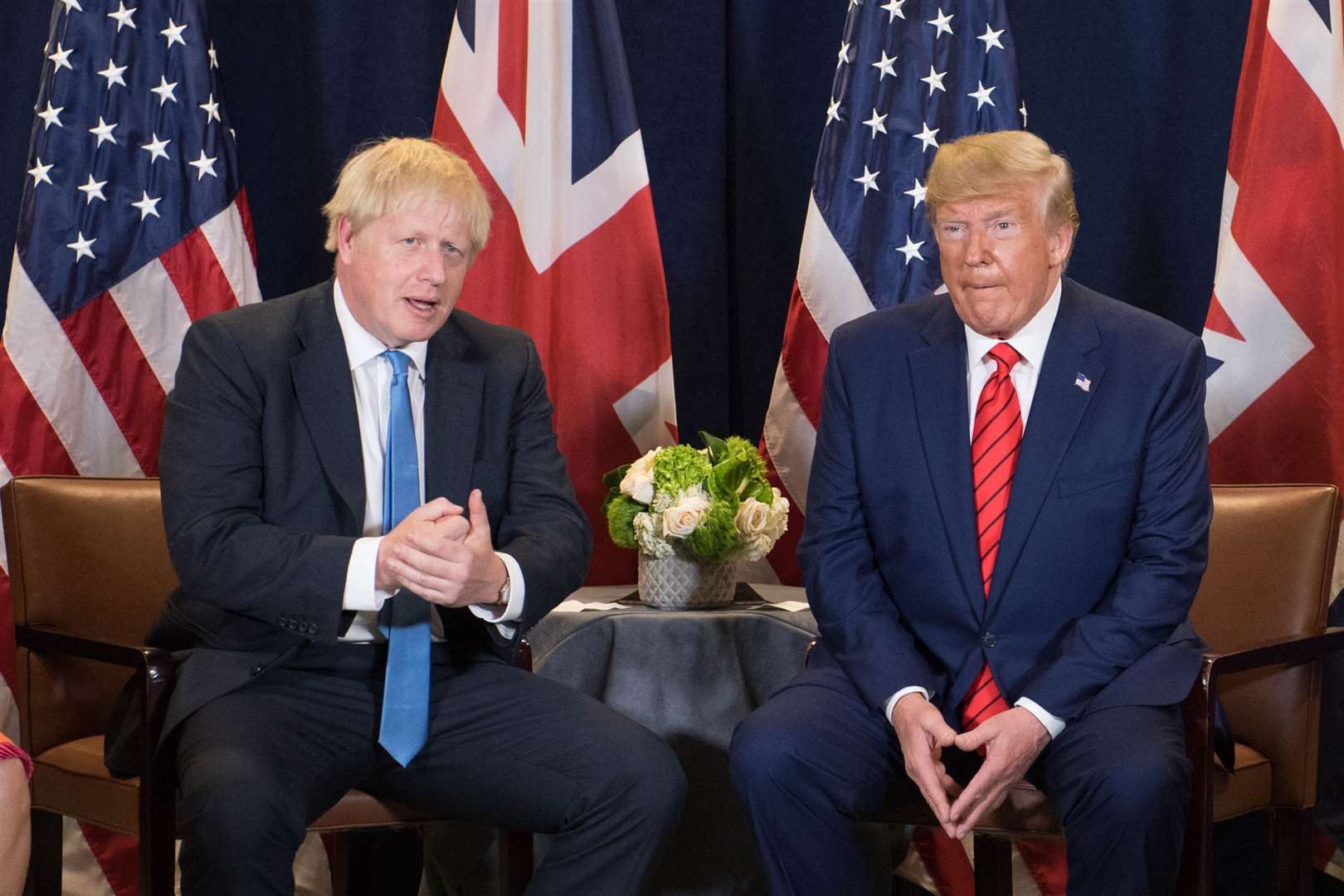 Mr Johnson and Mr Trump (Stefan Rousseau/PA)