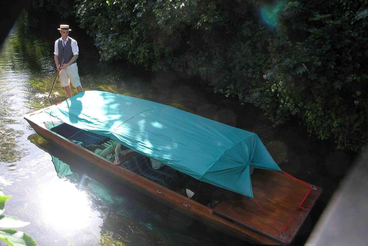 Canterbury Punting company operating on the river