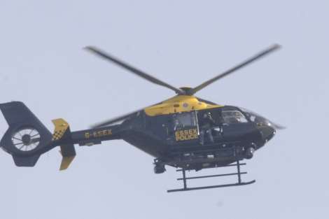 The police helicopter was launched. Stock picture by Chris Davey