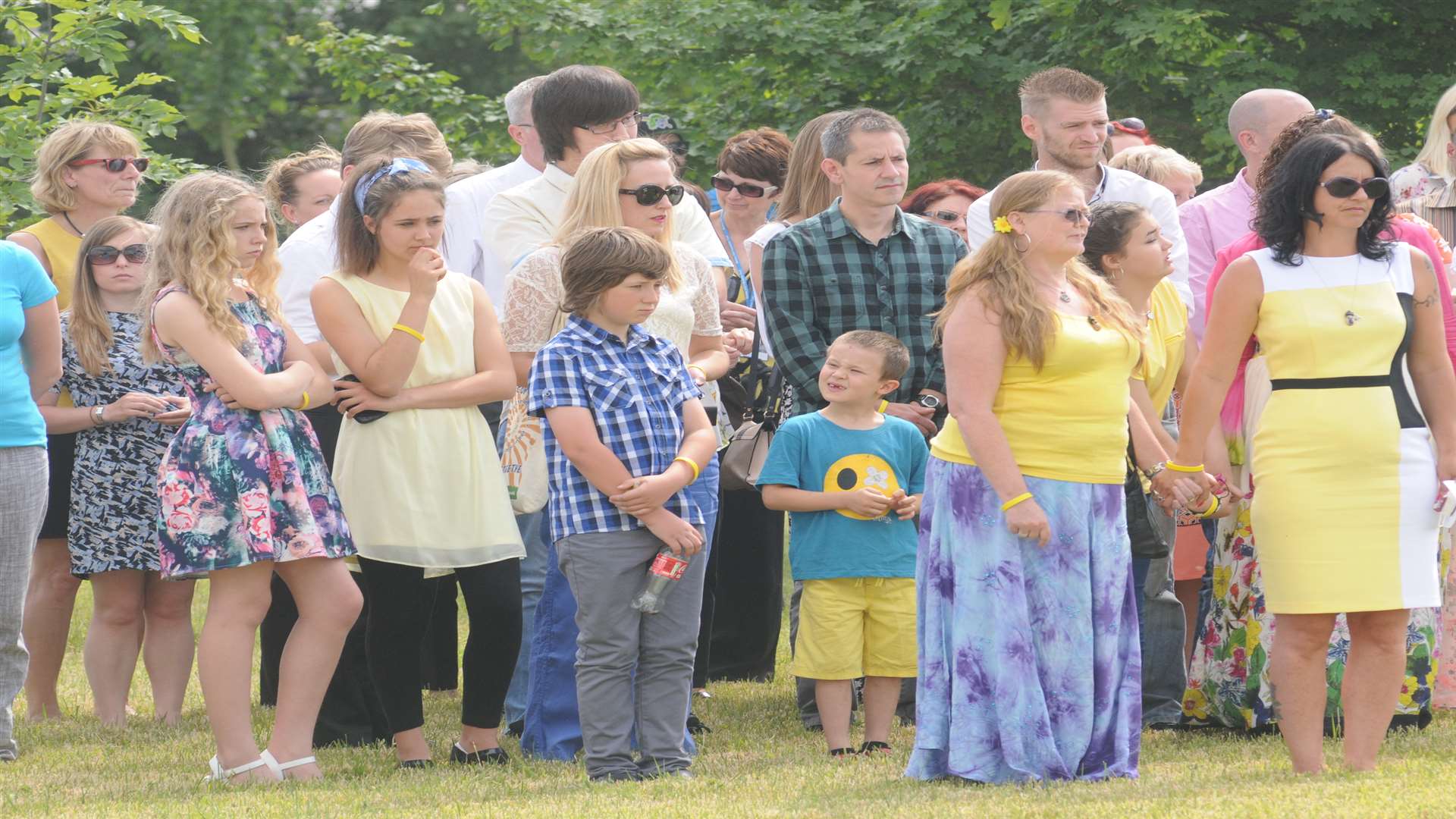 Mourners at Deerton Natural Burial Ground. Picture: Steve Crispe