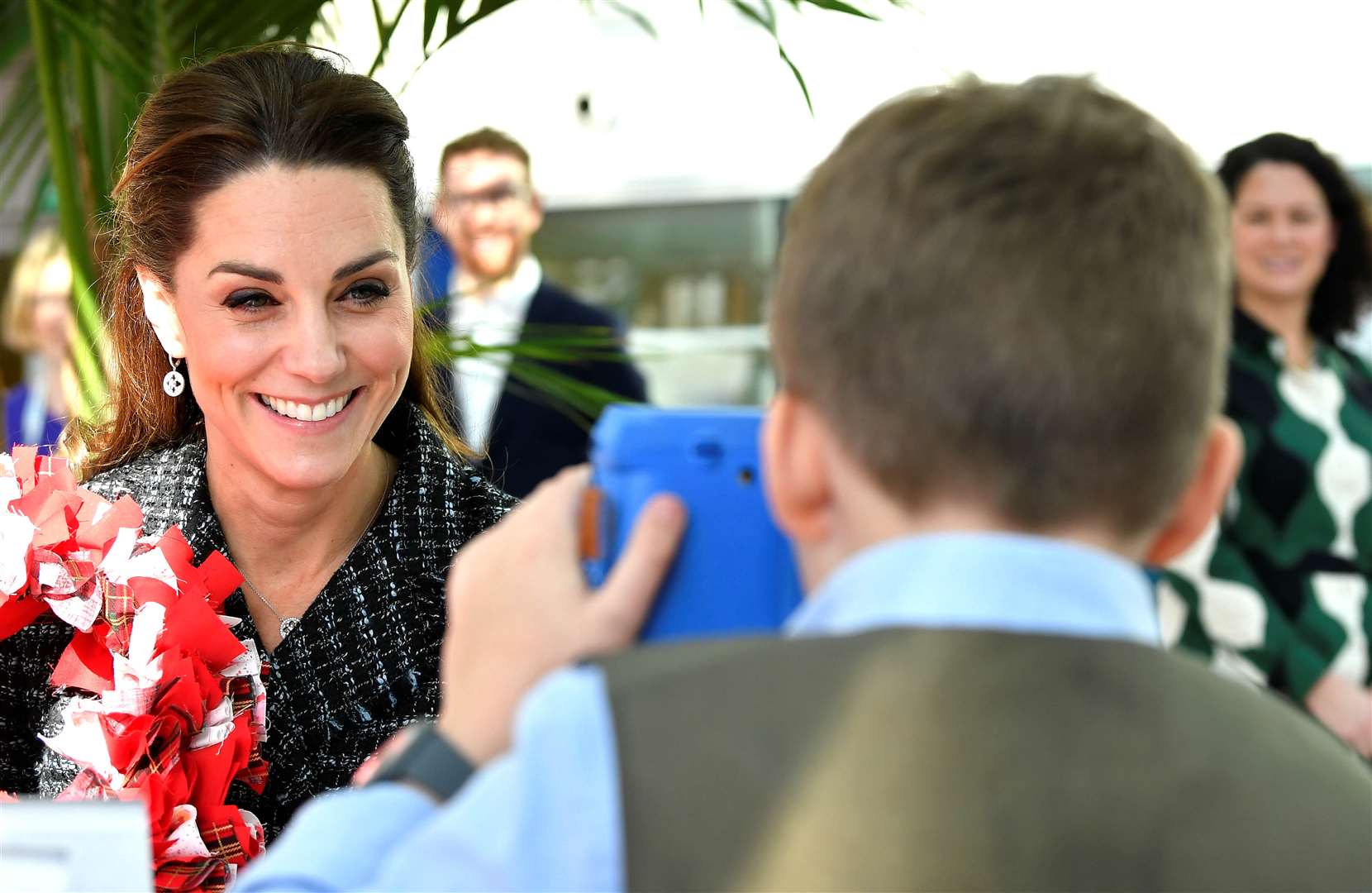 Kate during her visit to the Evelina London Children’s Hospital in January (Toby Melville/PA)