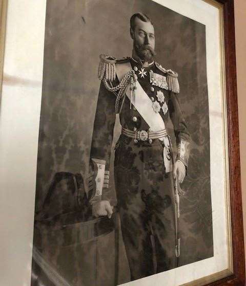 The main man – a black and white shot of the Prince of Wales takes pride of place in the bar