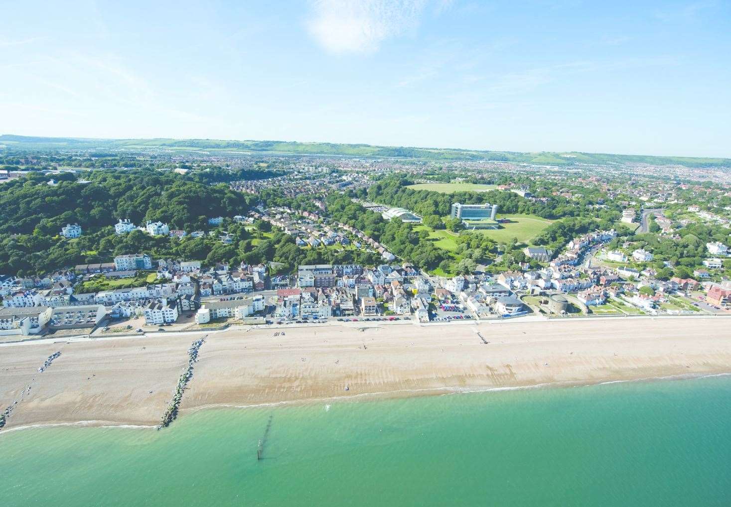 Sandgate seen from the sea. Picture: Marie Lewis