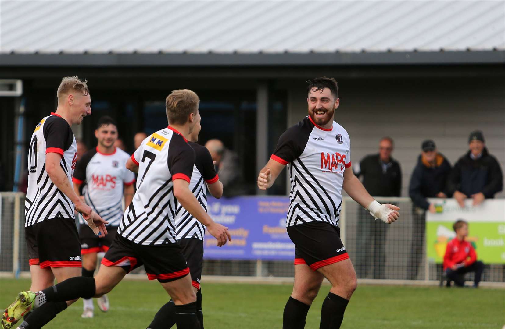 Connor Coyne completes the scoring for Deal on 66 minutes in Deal's 7-0 FA Vase win. Picture: Paul Willmott