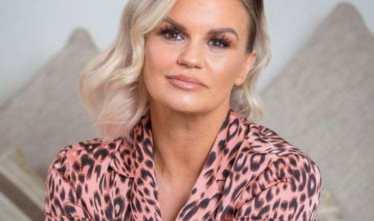 Kerry Katona takes her children to the church