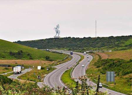 View of invicta statue