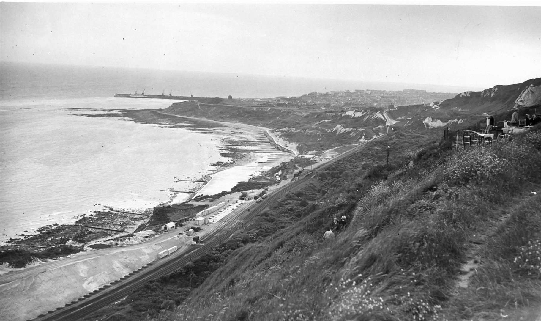 The SS Kielce lay four miles off the coast of Folkestone