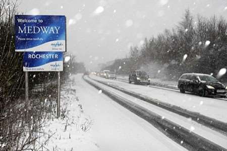 Conditions in Medway on Monday. Picture: Peter Still