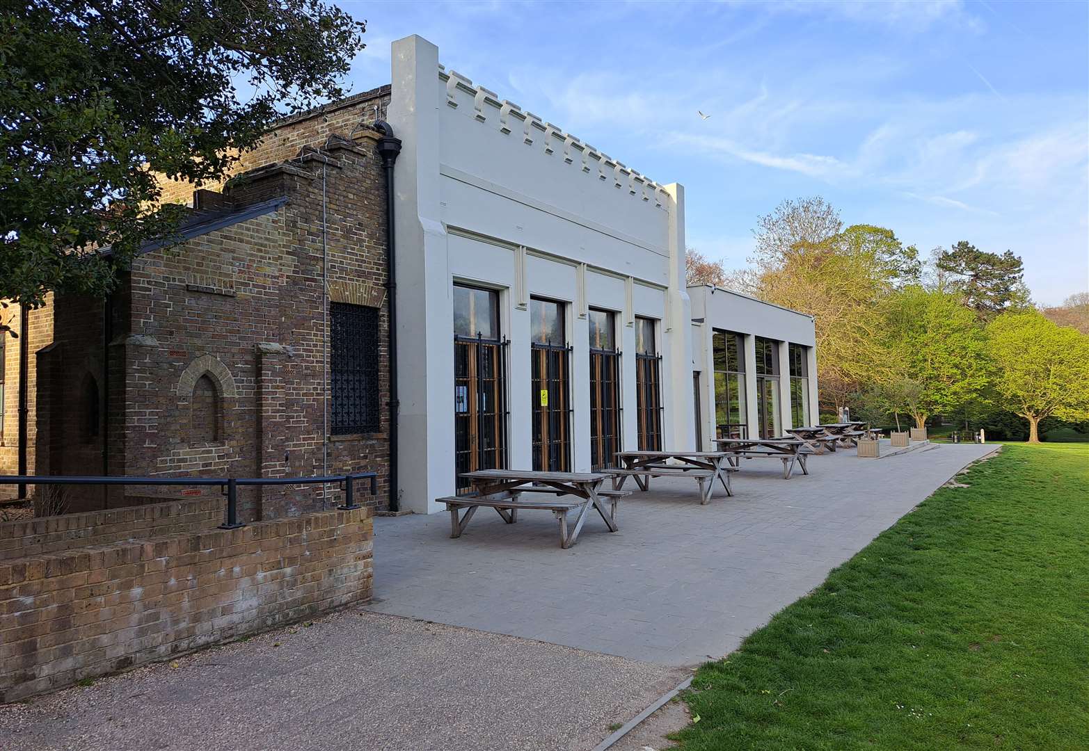 The building at Kearsney Abbey holds a cafe and Billiards Room, both of which recently underwent a restoration project