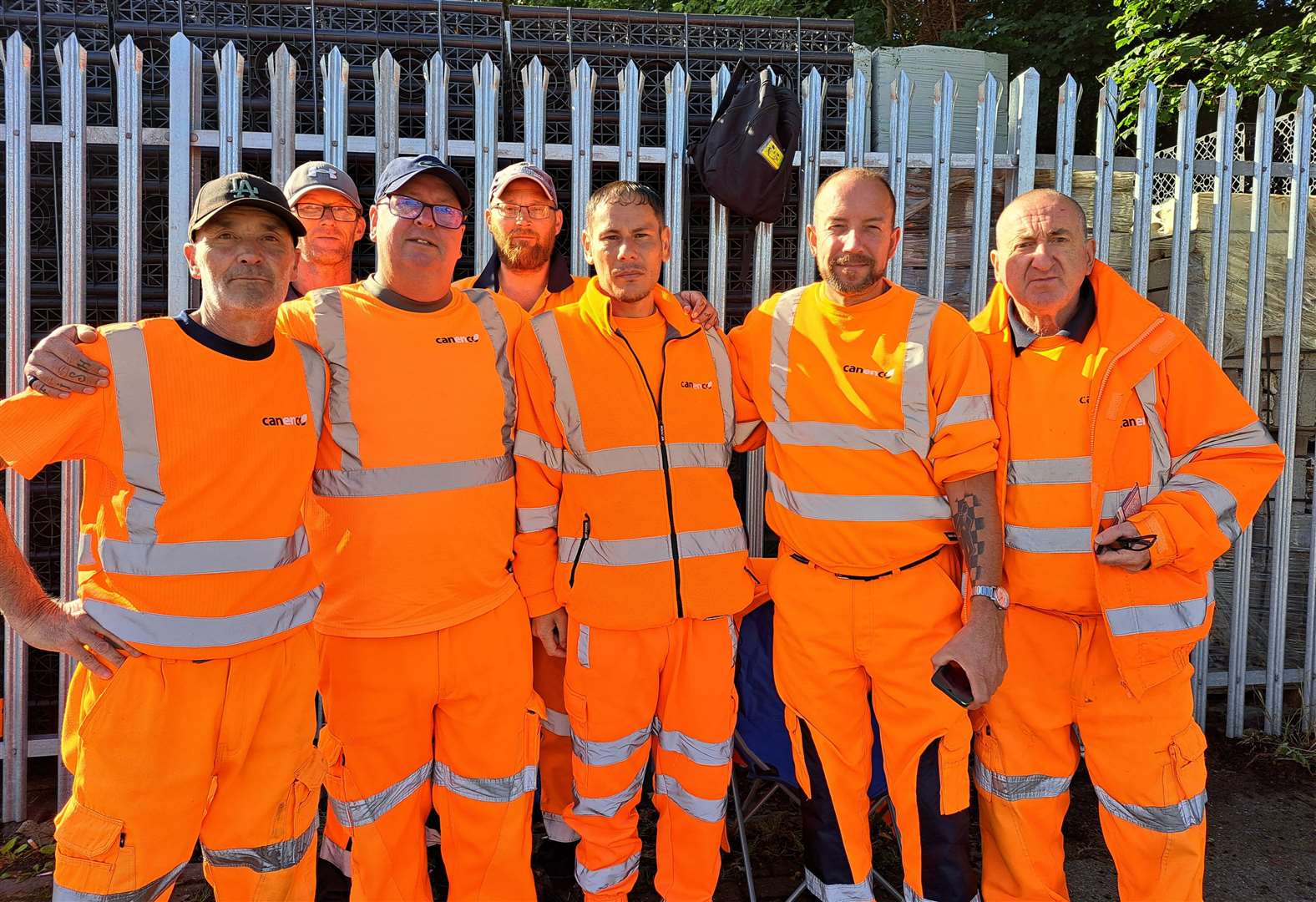 Canenco workers on the picket line in Wincheap, Canterbury