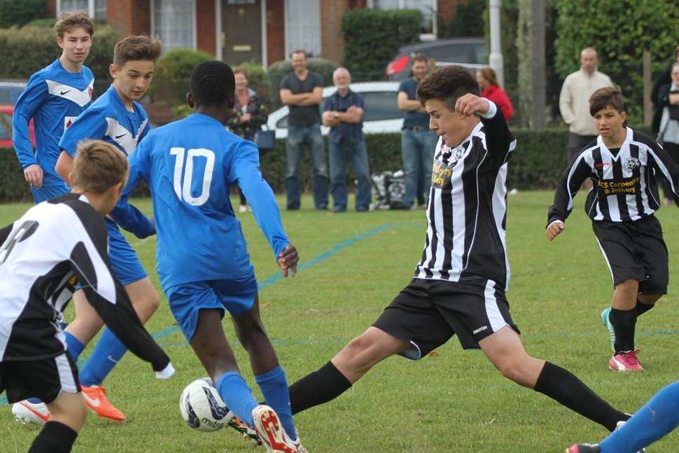 Hempstead Valley Colts and Milton & Fulston do battle Picture: Rebecca Clarke