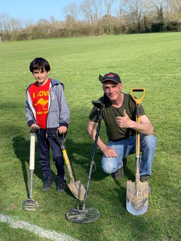 David Callow with son Lawrence on another quest for buried secrets