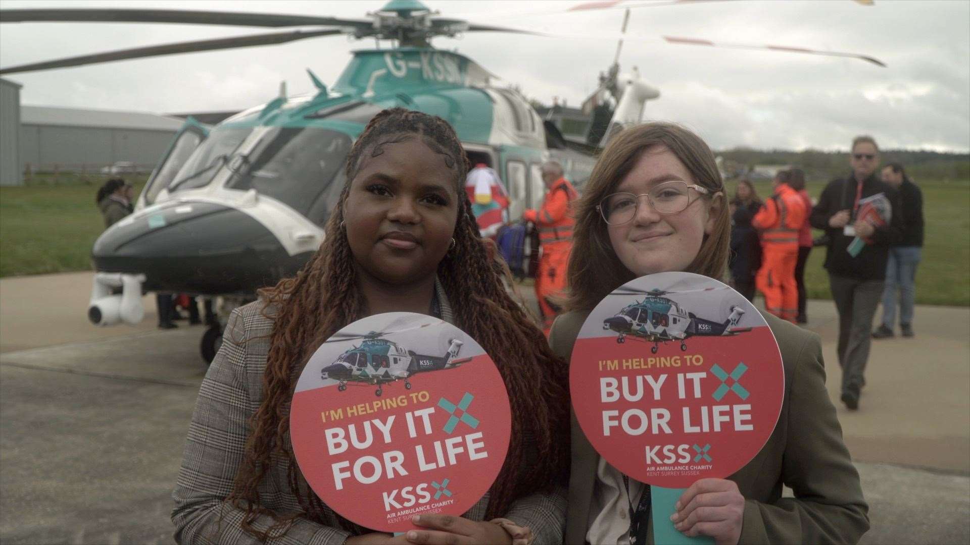 From left: Holcombe Grammar School students Christabel Ajayi and Ray Tolhurst