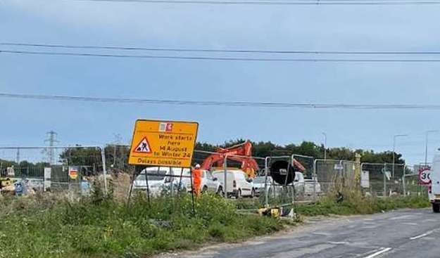 Work at the Grovehurst junction in Sittingbourne. Picture: Joe Crossley