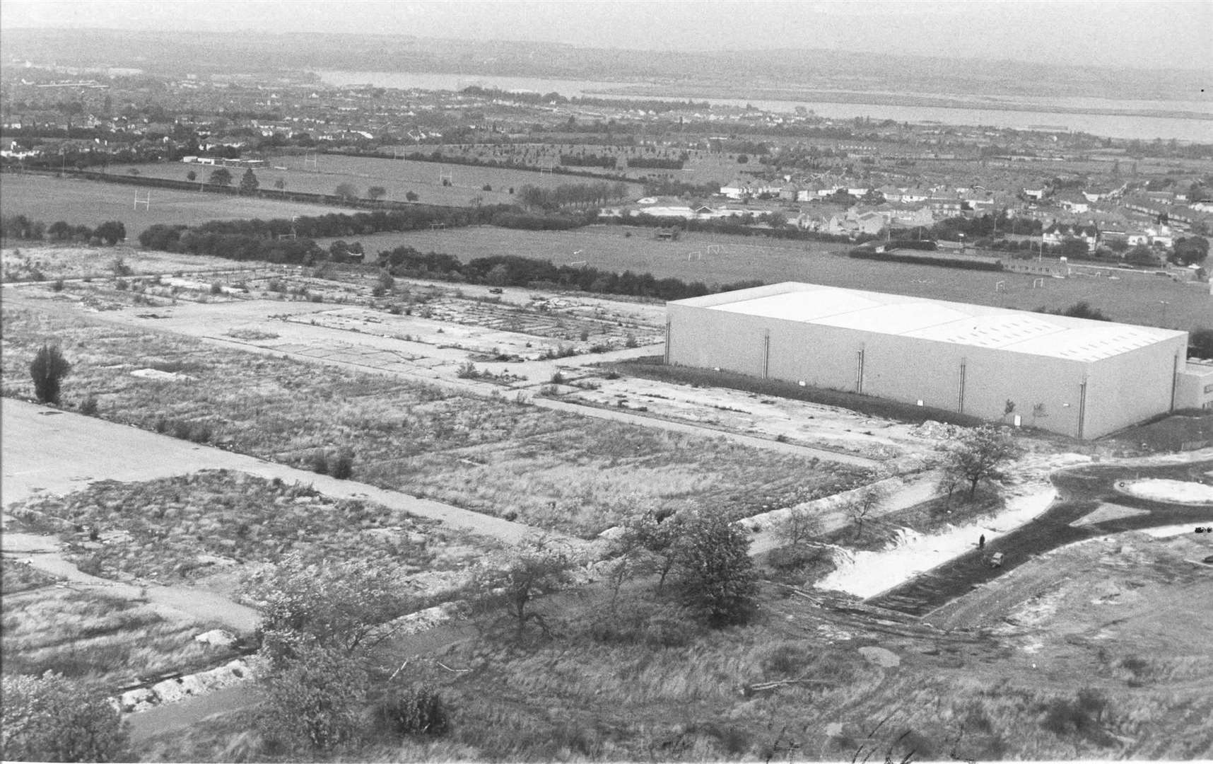 Gillingham Business Park looking a little empty compared to how it is today