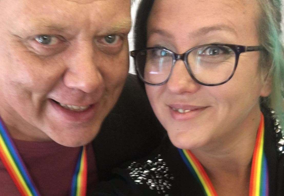 Gravesham Pride secretary, Jon Glen and chairman, Helanna Chapman-Shelley