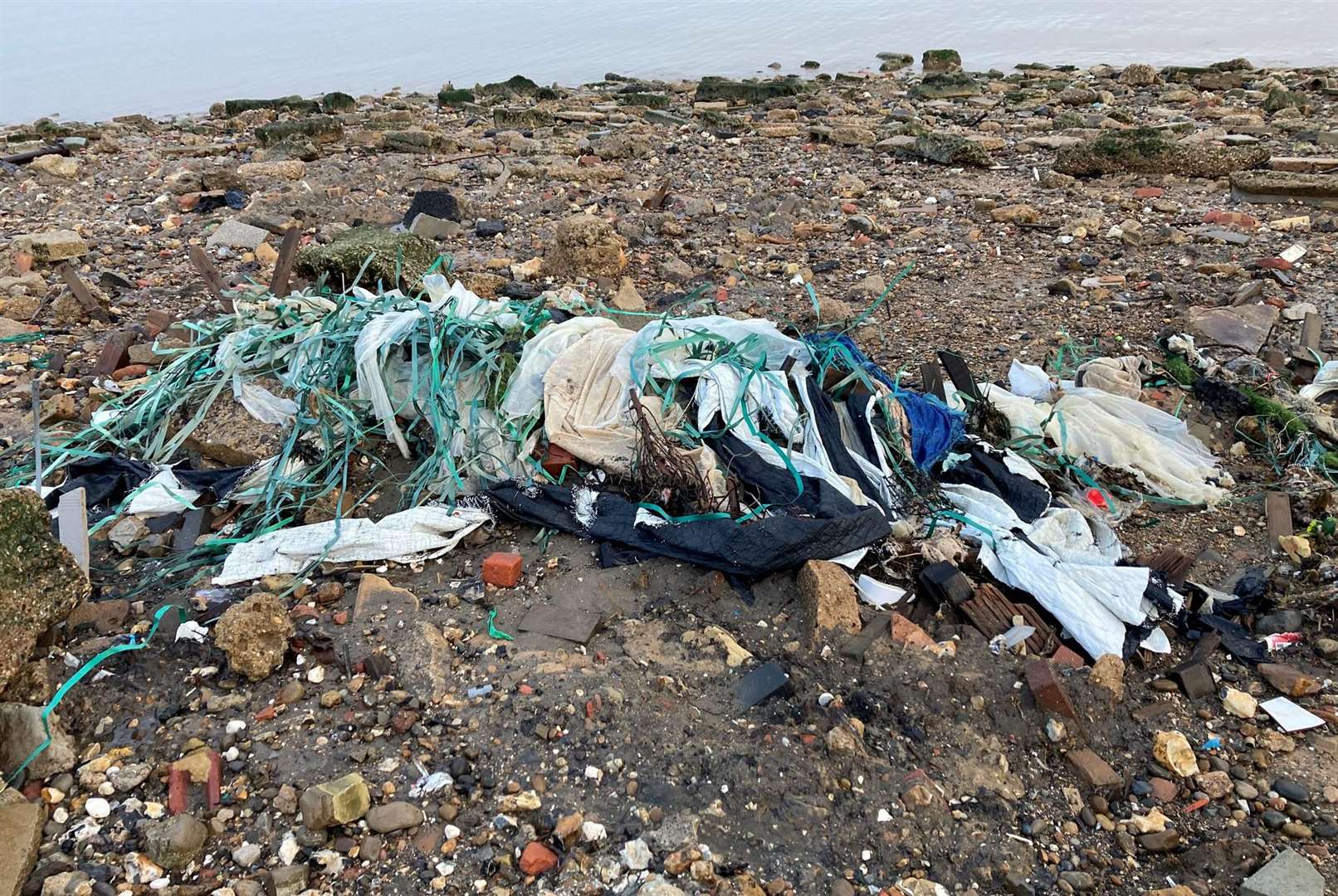 The rubbish that was dumped near Eastchurch Gap over the last three years. Picture: Daniel Hogburn