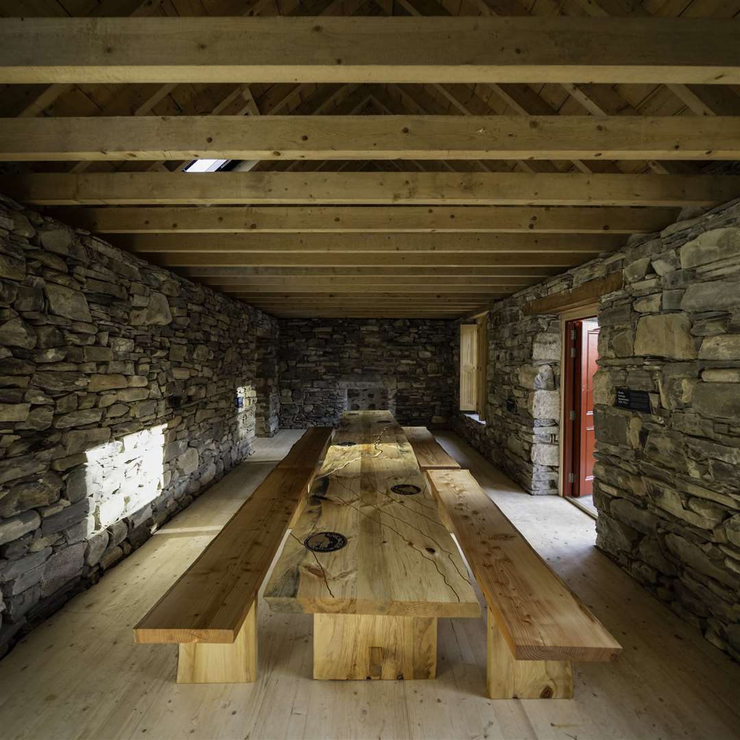 The interior of the cottage has been restored (Ben Addy/Moxon Architects/PA)