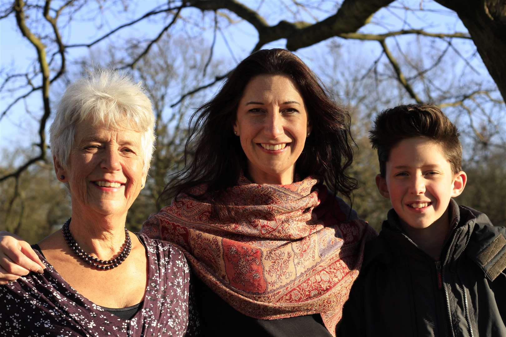 Sheila Miller with daughter Jae Hopkins and grandson Oscar