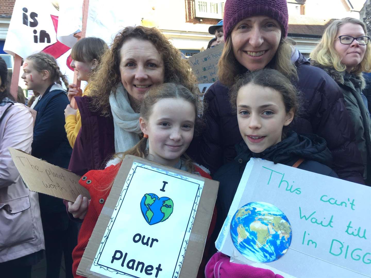 Jessica Starck and Camilla Boardman-Powell, aged 11 and 10, attended with their mums (7205822)