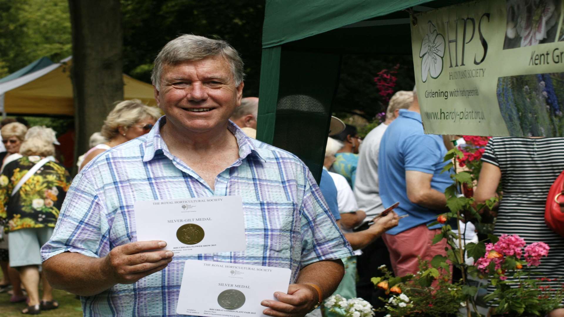 Curator of the 7 acre garden William Dyson