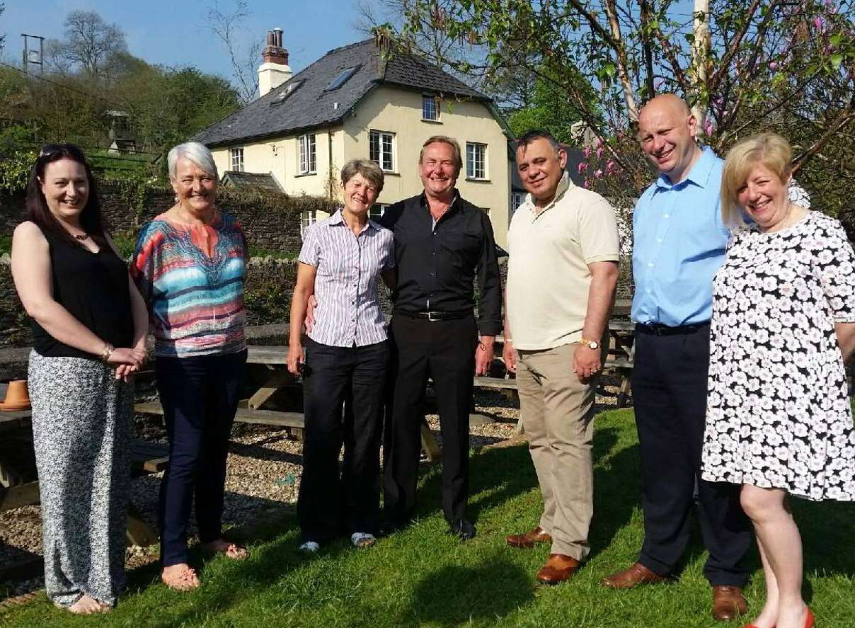 Shelly Parnell and her mum Linda Yates (both far left) with the other couples set to feature in this Monday's episode of Four in a Bed