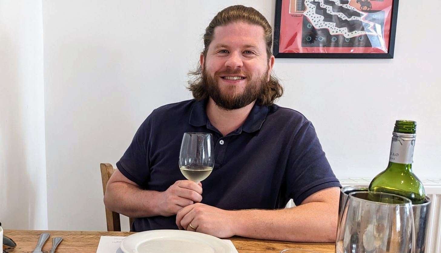 Rhys Griffiths enjoys lunch at Harbour Street Tapas in Whitstable